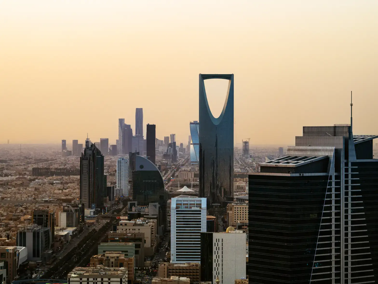 Riyadh's extraordinary skyline, taking in KAFD.